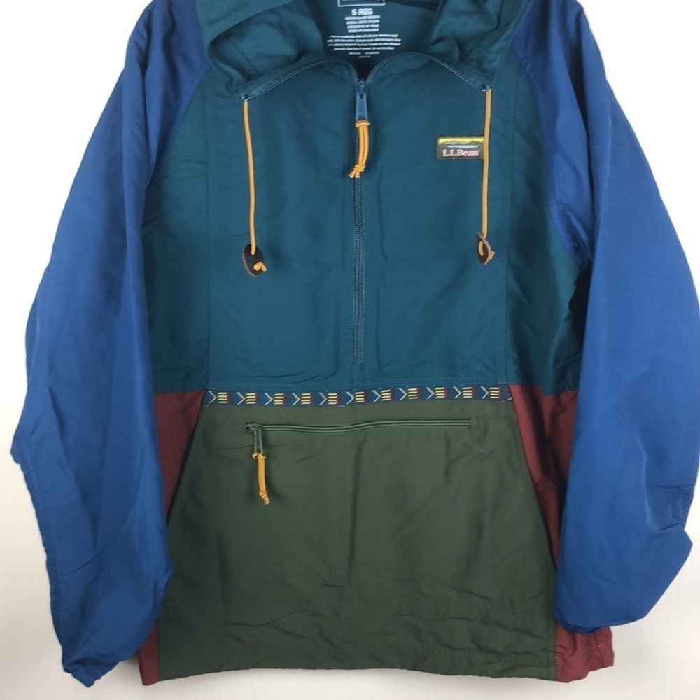 LL Bean Men’s Colorblock Quarter Zip Jacket - Picture 3 of 7